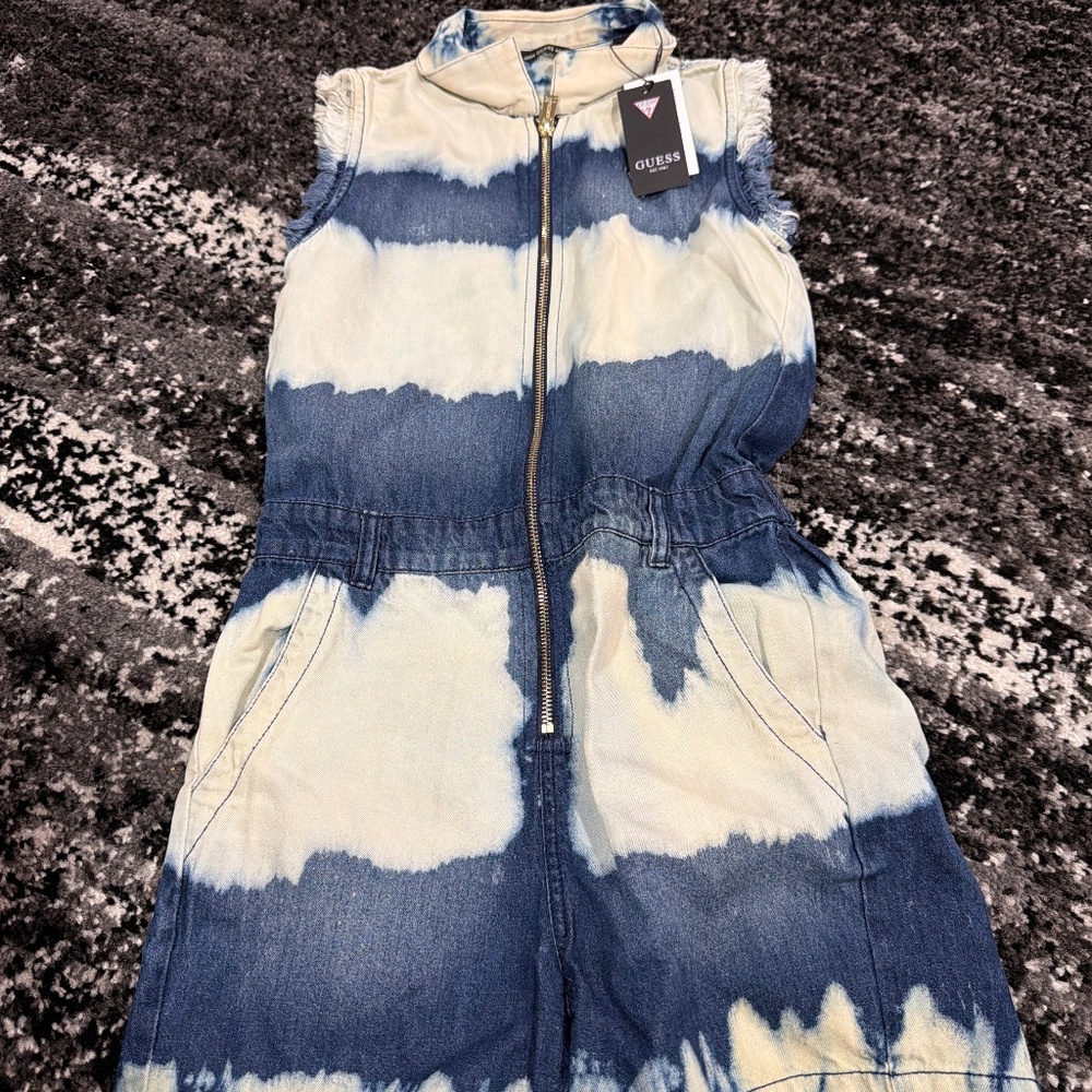 Girls Guess Demim romper brand new size 12